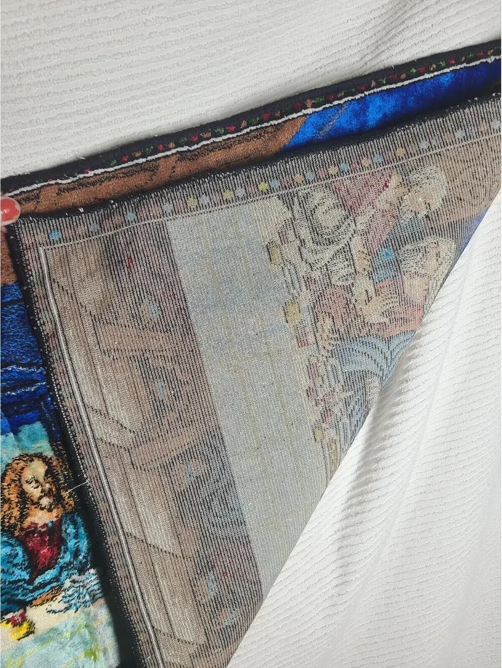 Vtg Velvet Tapestry Cotton Wall Art 39x20